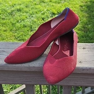 Rothy's The Point Maroon flats size 10.5